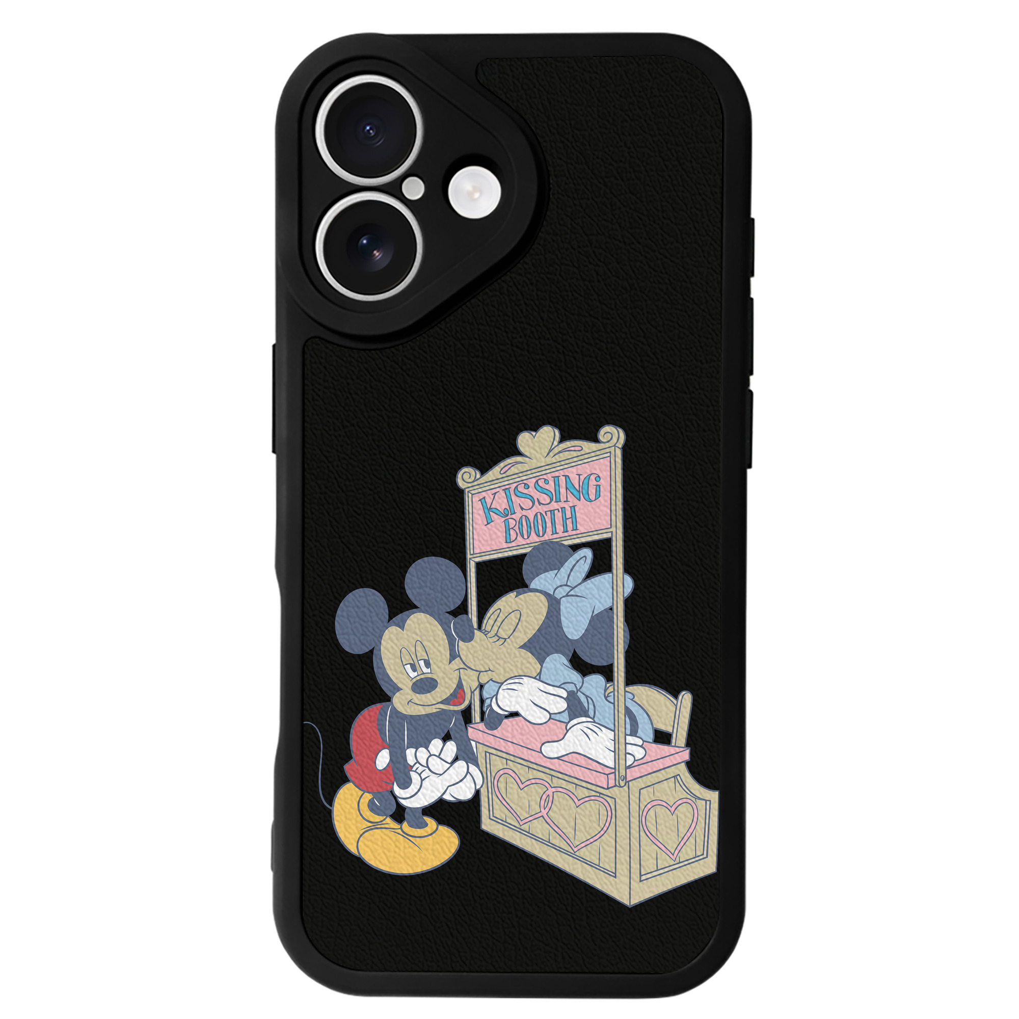 （画像用） ミッキーマウス Mickey Mouse 【iPhone 16シリーズ対応】シリコンスマホケース（レザー調） 材質：シリコン